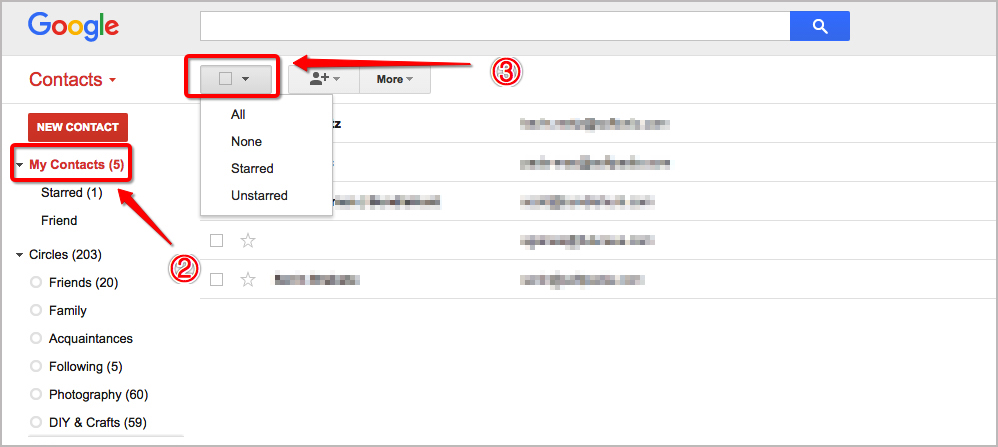 how to remove email contacts from gmail